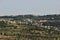 Green mountains with settlements near Jerusalem, Israel