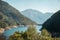 Green mountains, south of Switzerland. Bed of the Versasca river in Lavertezzo