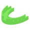 Green mouthguard icon isometric vector. Dental care