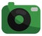 Green movie camera, icon