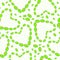 Green mung beans hearts seamless pattern with love