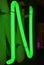 The green N in neon