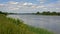 Green natural borders of river Scheldt , Flanders