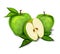Green natural organic apple fruit
