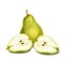 Green natural organic pear fruit