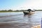 Green nature of amazon river from the boat sie of view in Leticia, Colombia