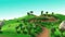 Green nature cartoon background