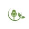 Green nature environment podcast logo design