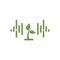 Green nature environment podcast logo design
