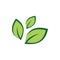 Green nature leaf group healthy life logo design