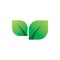 Green nature leaf modern group logo design