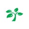 Green nature leaf plant tree logo design