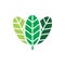 Green nature tree leaf group member logo design