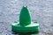 Green navigational buoy marker