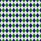 Green and Navy Argyle Seamless Pattern