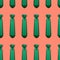 Green neckties seamless pattern on red background isolated illustration