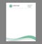 Green Nice Letterhead Template for Print with Square Logo