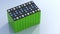 green NMC Prismatic battery modules for electric vehicles, mass production accumulators high power and energy for electric