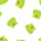 Green nozzles for aerosol can seamless pattern. Vector illustration.