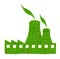 Green Nuclear power plant icon