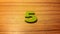 green number 5 on wooden background