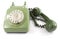 Green Old Fashioned Dial Telephone