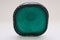 Green old italian transparent Murano glass ashtray
