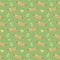 Green olive greens seamless pattern texture with beige hot dog nachos green leaves delicious gift food red sausage food snack vect