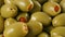 Green olives on the market