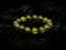 Green Olivine or Green Peridote lucky stone bracelet Beads with black haircloth