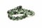 Green Olivine or Green Peridote lucky stone bracelet Beads with black haircloth