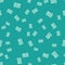 Green Online book icon isolated seamless pattern on green background. Internet education concept, e-learning resources