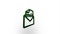 Green open envelope with letter, email icon flipping, rotation. Elegant 3d realistic light render. Seamless loop