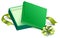 Green open gift box