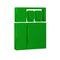 Green Open matchbox and matches icon isolated on transparent background.