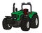 The green open tractor