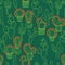 Green and orange cactus seamless repeating pattern