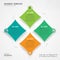 Green and orange Infographic elements vector for business, web d