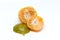Green, orange peel closeup detail fruit