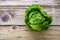 Green organic fresh cabbage on