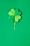 Green origami shamrock clover l