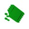 Green Packet of pepper icon isolated on transparent background.