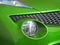 Green paint modern car vehicle lights headlamp cluster grille front detail