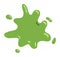Green paint splash. Drop splatter stain. Liquid blob