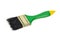 Green paintbrush isolated.