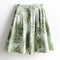 Green Palm Leaf Print Skirt - Soft Light Matte Photo