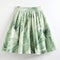 Green Palm Print Skirt - High Detailed Rococo Pastels