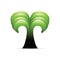 Green palm symbol