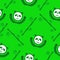 Green panda and bamboo seamless pattern