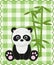 Green panda card